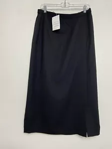 Talbots schwarz 100 % Wolle vorne geteilter Bleistift Maxirock Gr. 16 32x32 - Bild 1 von 6