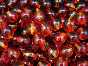 Glass Beads 12mm Round 25pc Red DIY Jewellery Necklaces Bracelets - Picture 1 of 2