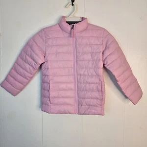 LANDS' END GIRLS PACKABLE PUFFER JACKET M 5 Pink New $110 - Picture 1 of 8