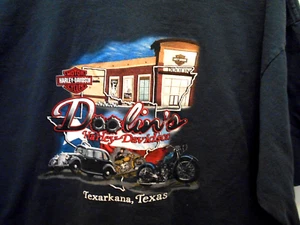 Harley-Davidson Doolin's Texarkana Texas 2007 gris azul 2X manga corta - Imagen 1 de 7