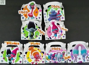 8pc 3D TROLLS FAVOR BOXES is 3D EACH BOX BIRTHDAY PARTY HAND MADE - Picture 1 of 12