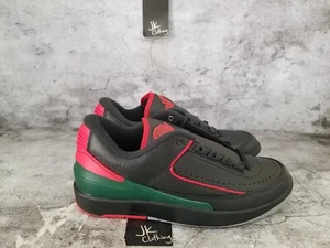 Size 7Y Nike Air Jordan 2 Retro Low Christmas Black Red FJ6869 006 - Picture 1 of 8