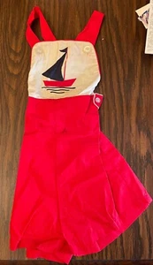 VINTAGE! TODDLE TIME JC PENNY SAILBOAT RED JUMP SUIT SIZE 4 - Picture 1 of 1