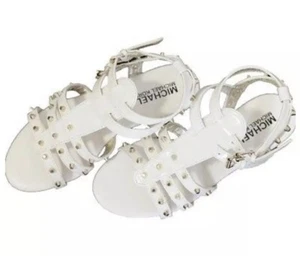 NEU MICHAEL KORS MÄDCHEN ELFENBEIN WEISS DEMI DALE SANDALEN SCHUHE Gr. 4 - Bild 1 von 4