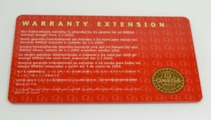 Omega Watch Warranty Service Extension Card For Collector (old-stock no booklet) - Bild 1 von 2