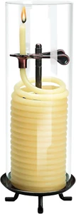 80-Hour Citronella Candle, Glass Cylinder, Eco-Friendly Natural Beeswax with Cot - Picture 1 of 12