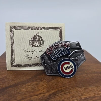 Hebilla vintage Siskiyou MBA 1989 88075 peltre n.º 429 Chicago Cubs  Foto 1 de 2