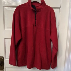 Sudadera Pro Spirit Para Hombre XL Roja 1/4 Cremallera Polar Pullover Bolsillos Elásticos - Imagen 1 de 4