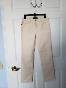 Lauren Ralph Lauren Corduroy Straight Leg Classic Ivory Pants Size 2P - Picture 1 of 9