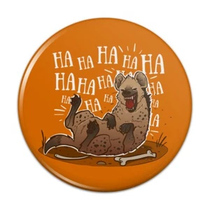 Laughing Hyena Pinback Button Pin - Picture 1 of 13