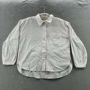evereve womens size 3 NWT white saturday poplin shirt long sleeve shirt 128$ - Picture 1 of 10