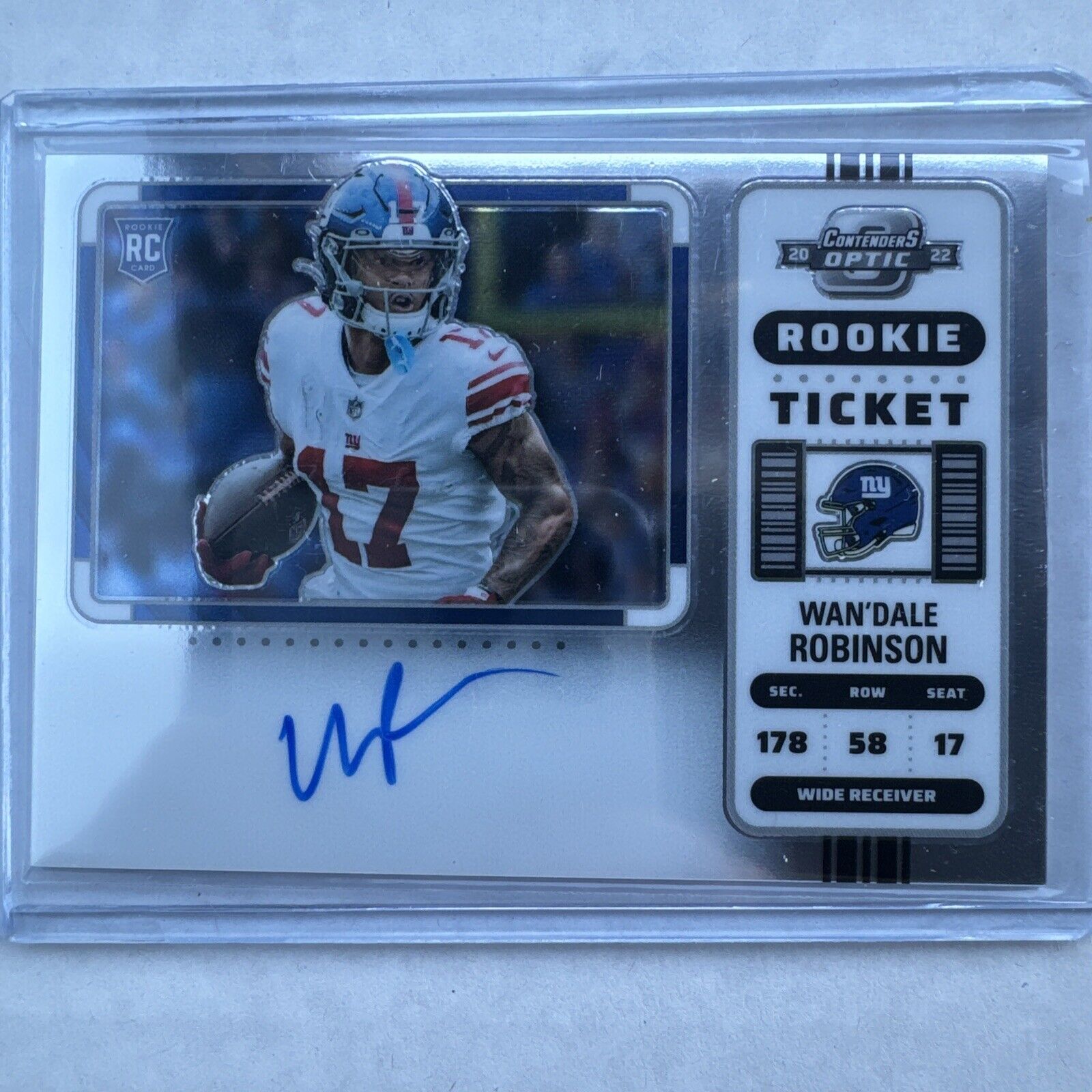 2022 Panini Contenders Optic #141 Wan'Dale Robinson Rookie Ticket Auto "V