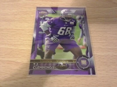 2015 Topps Chrome TJ Clemmings #163 Purple Refractor RC Rookie   - Image 1 of 4