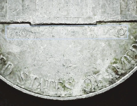 1997 P JEFFERSON NICKEL ERROR STRUCK THROUGH GREASE. MISSING MONTICELLO Cover