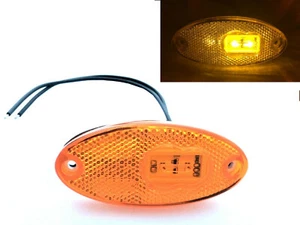 Luce di contorno LED arancione luce di posizione luce laterale E20 camion rimorchio auto  - Foto 1 di 11