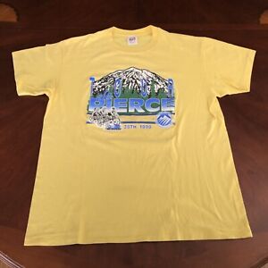 Vintage Tour De Pierce Shirt Size XL Yellow 90’s 1998 Rare HTF Preshrunk Cotton