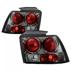 1999-2004 Ford Mustang Gunmetal Tail Lights Rear Brake Lamps Pair Left+Right - Picture 1 of 2
