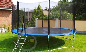 TRAMPOLINO ELASTICO DA GIARDINO 2,45 M Ø 245 TAPPETO ELASTICO ESTERNO SPORT RETE - Foto 1 di 5