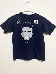 Ezekiel Elliott Dallas Cowboys T-shirt #21 Authentic Apparel S 8-10 Youth - Picture 1 of 4
