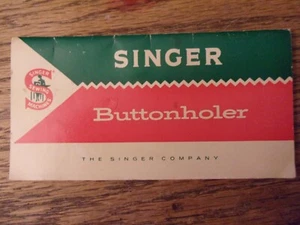 Vintage 1960 Singer Buttonholer #489500 or #489510 Original Instruction Manual - Picture 1 of 2