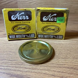 Vintage Kerr Wide Mouth Mason canning jar lids (Total Of 28 Lids) - Picture 1 of 4