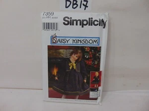 NEW UNCUT SIMPLICITY DAISY KINGDOM PATTERN 7359 GIRL & DOLL DRESS SZ HH 3,4,5,6 - Picture 1 of 3
