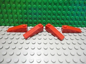 Lego 4 Red 4x1 slopes 18 degree brick block NEW - Picture 1 of 1