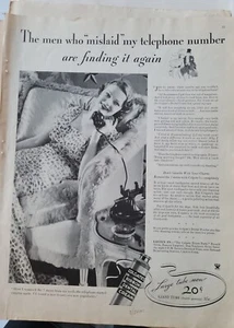 1934 Cogate ribbon dental cream toothpaste pretty woman telephone number ad - Picture 1 of 1