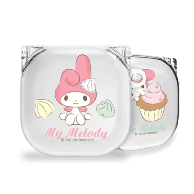 Funda rígida transparente con cadena Sanrio My Melody Samsung Galaxy Buds2 Pro Live Foto 1 de 4
