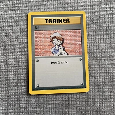 Pokemon Card: Trainer Bill 91/102 Shadowless Base Set Near Mint Never Played - Image 1 of 3