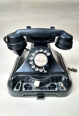 Vintage 1930s Bakelite GPO Telephone 248 With A Bellset 44 • 256.32€