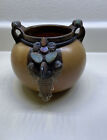 South West/Native American Vase With Beads & Stone