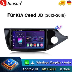 6+128 Carplay Für Kia Ceed JD 2012-2016 Android Auto Autoradio WIFI GPS SWC DAB+ - Bild 1 von 16