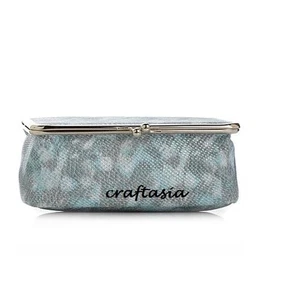 Serious Skincare FAUX Snakeskin Makeup Bag, Cosmetic Case CLUTCH NEW AQUA - Picture 1 of 2
