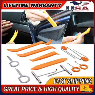 Juego de herramientas de palanca para quitar molduras de plástico para sujetadores de clip de tablero de puerta de panel de radio de automóvil Foto 1 de 4
