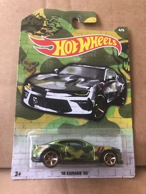 HOT WHEELS DIECAST -Camouflage Series-‘18 Camaro SS - 4/5 - Combined Postage - Image 1 of 2