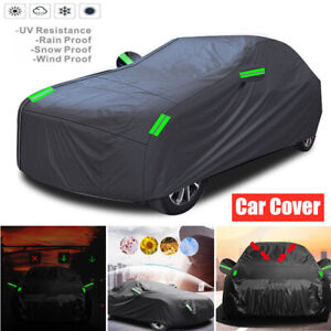 US STOCK Full Car Cover Waterproof Rain Dust UV Resistant Outdoor All Weather