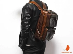 Fox's Full Grain Leather Laptop Bag Warrior Backpack - Picture 1 of 6