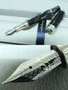Montegrappa "EMOZIONE" Füllfederhalter, Neu im Karton 18k Gold/M, 925Silber, schwarz UVP 1375$ - Bild 1 von 4