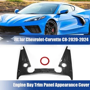 5x For 2020-2024 Corvette C8 CARBON Black Engine Bay Trim Panel Appearance Cover - Foto 1 di 18