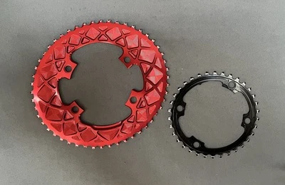AbsoluteBLACK Premium Oval Road Chainrings 50/34t For Shimano 9000, 6800 & 5800 - Image 1 of 4