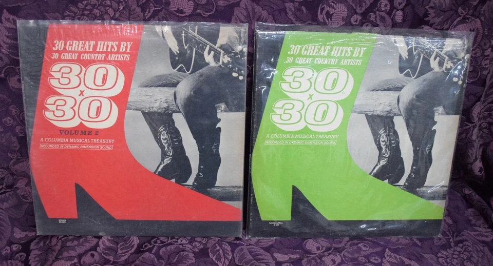 30 Great Hits By 30 Great Country Artists Vol 1 & 2 LP Record Vinyl Lot  EX/EX - Image 1 of 4