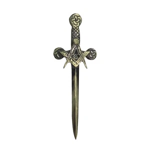 Scottish Kilt Pins Celtic Sword Masonic Kilts Pin Antique Finish 4" Masonic AAR - Picture 1 of 7