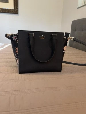 Kate spade navy Satchel With Dual Handles Floral Print Sides - Image 1 of 4