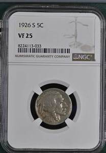 1926 S Buffalo Nickel NGC VF-25 - Picture 1 of 2