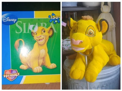 Disney Heroes Simba 150+ piezas rompecabezas sin abrir y juguete de peluche Simba 24" de largo Foto 1 de 4
