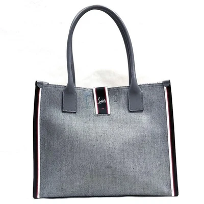 NO TARIFF Christian Louboutin Tote Bag Black Canvas 3291247 - Image 1 of 4