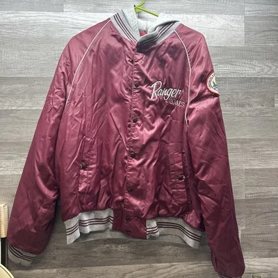 Ranger Boat Jacket Flippin ARK Satin Bomber Hooded Large Vintage 80s Kabetogama - Image 1 of 4