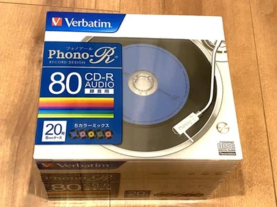 Verbatim Japan Music 80 Minutes 20 Discs Phono-R 1-24x Speed CD-R MUR80PHS20V1 - Image 1 of 4