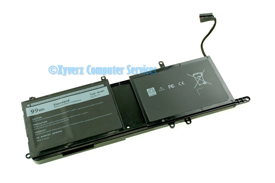 BATERÍA 9NJM1 PARA DELL 11.4V 99WH ALIENWARE 17 R5 R4 15 R3 R4 (GRD A)(DE16) Foto 1 de 2